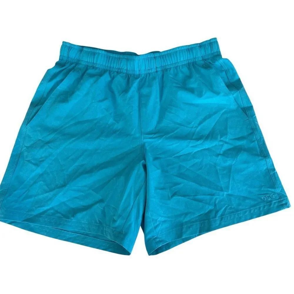 DSG boys agility shorts in blue spray Heather size S 8-9 NWT